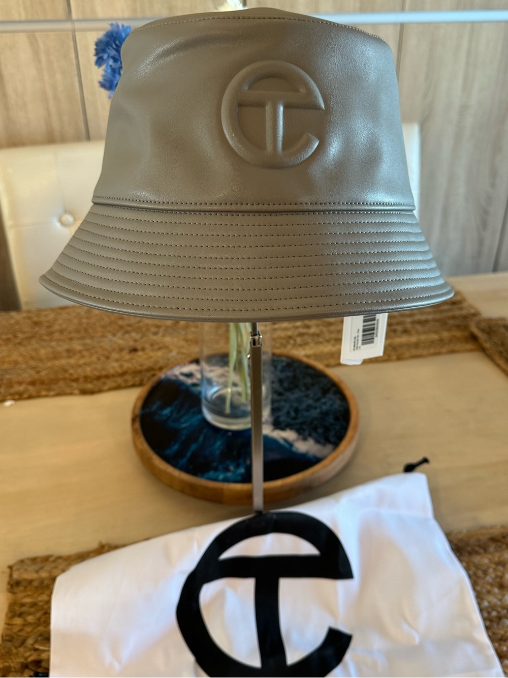 NWT Authentic Telfar UNISEX Bucket Hat - Grey (L/XL) With Dust Bag